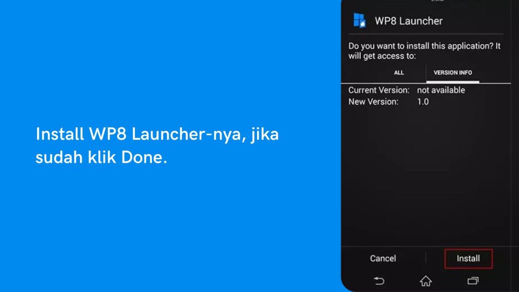 Install WP8 Launcher